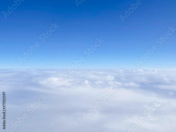 Fototapeta View of fine clouds and blue sky