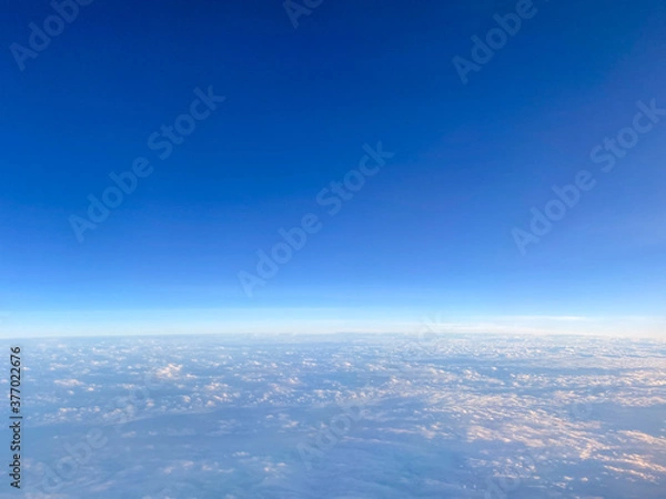 Fototapeta View of fine clouds and blue sky