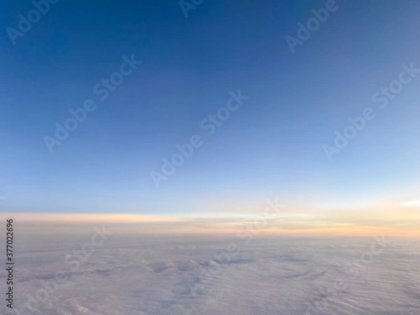 Fototapeta View of fine clouds and blue sky