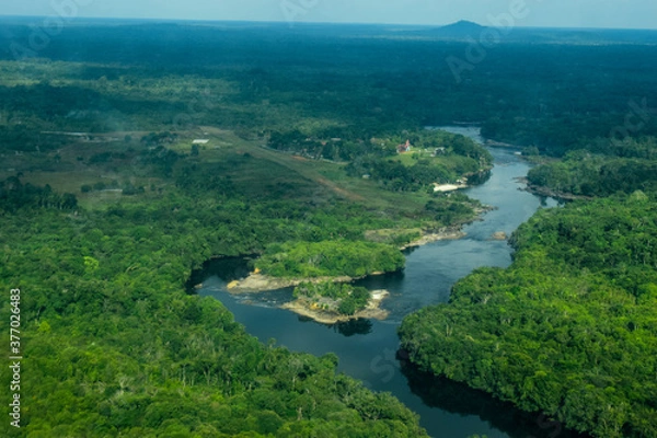 Obraz Papuri river in the jungle Brasil and Colombian amazonian
