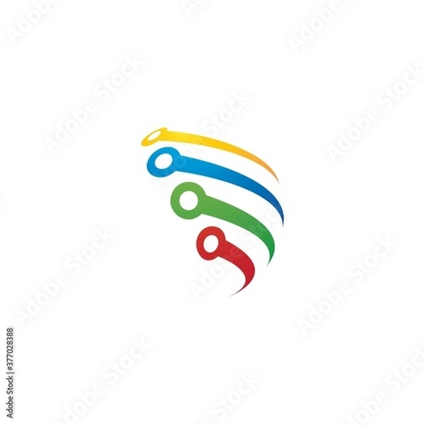 Fototapeta circuit logo