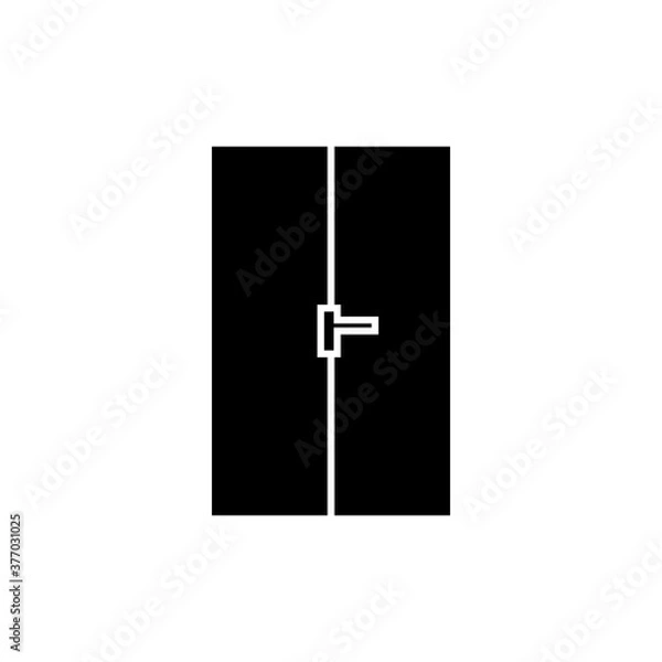 Fototapeta door icon with glyph style vector for your web design, logo, UI. illustration