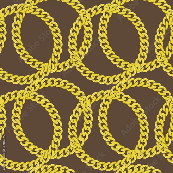 Obraz Golden chain seamless vector