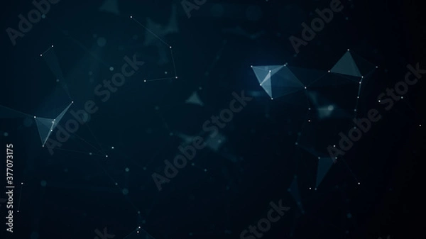 Fototapeta geometric abstraction, geometrical noise from dots lines and triangles