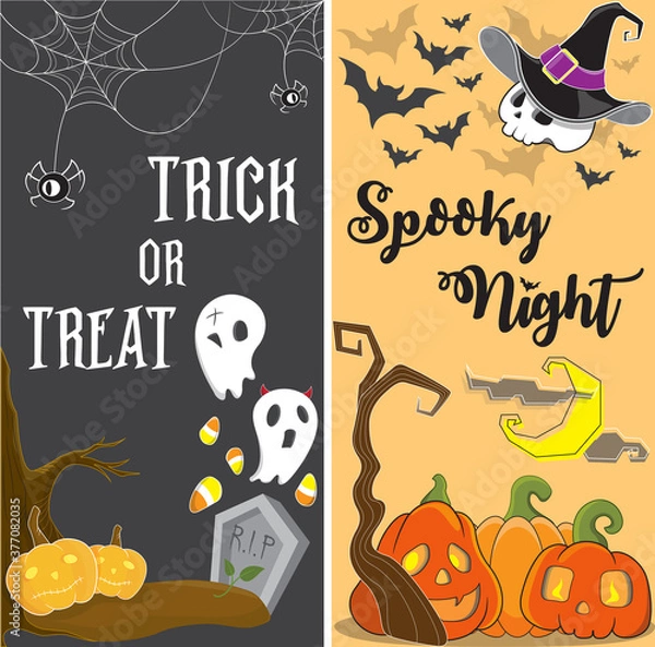 Fototapeta Halloween Background Set