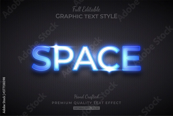 Obraz Space Futuristic Editable 3D Text Style Effect Premium