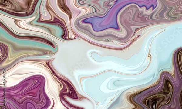 Fototapeta Marble abstract acrylic background. full color marbling artwork texture. Marbled ripple pattern.	
