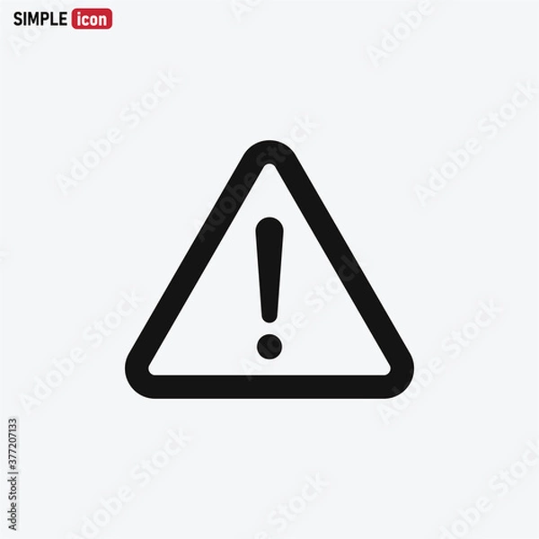 Fototapeta Warning icon vector . Attention sign