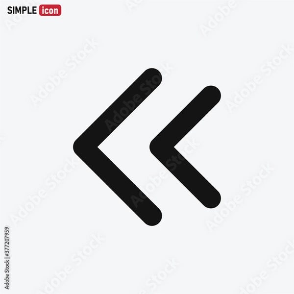 Fototapeta Left Arrow icon vector . Left sign