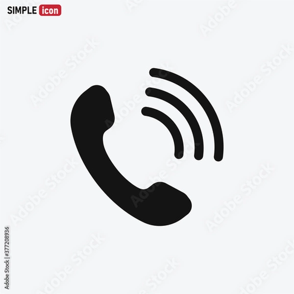 Fototapeta Phone icon vector . Call sign