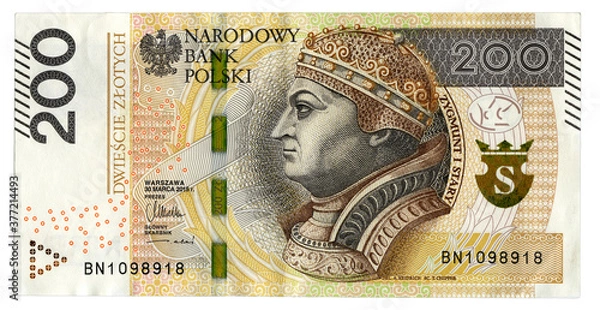 Obraz 200 Polish Zlotys banknote obverse.