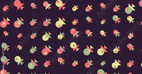 Obraz Abstract Color Halftone Dots generative art background illustration