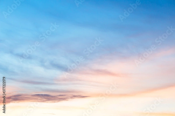 Fototapeta beautiful colorful sky and cloud in twilight time background