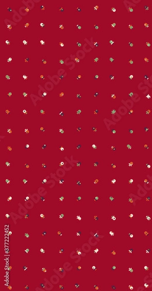 Fototapeta Abstract Color Halftone Dots generative art background illustration