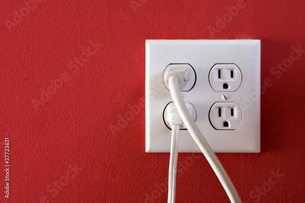Fototapeta White Electrical Outlets