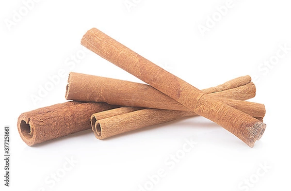Fototapeta cinnamon sticks isolated on white background