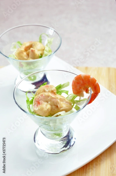 Obraz shrimps cocktail