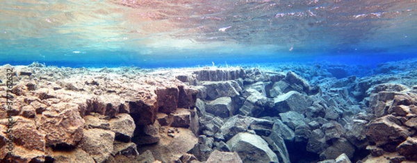 Obraz underwater panorama in silfra, iceland
