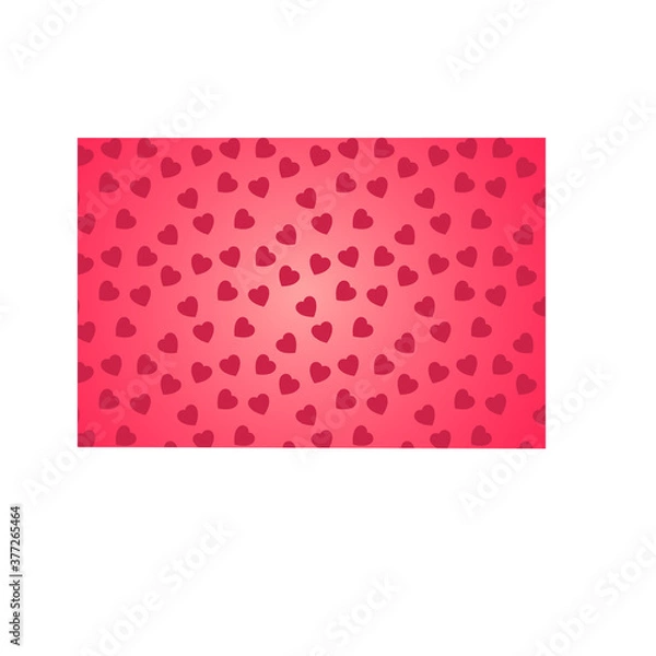 Obraz small dark red hearts on a pink gradient background
