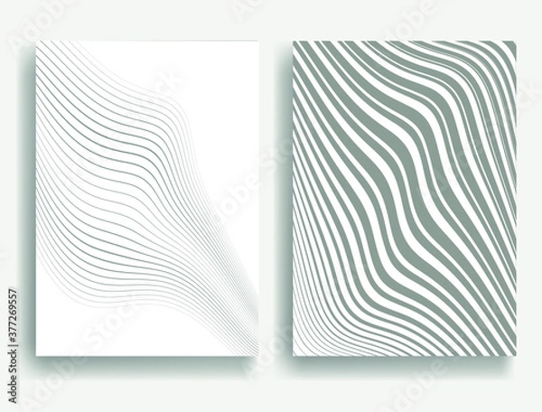 Obraz Abstract Geometric Stripe Pattern. Linear pattern in gray color. Vector.