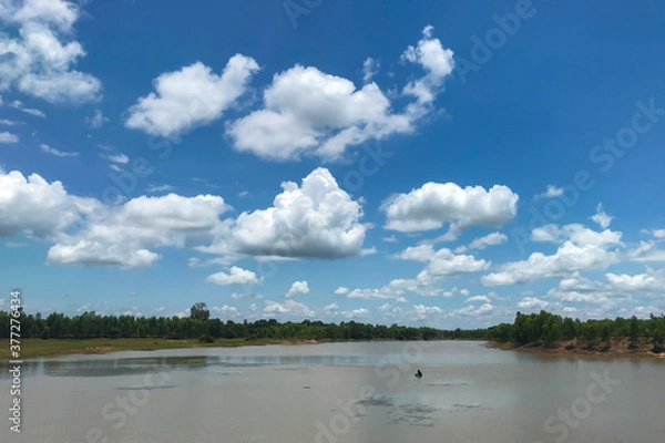 Obraz clouds over the lake