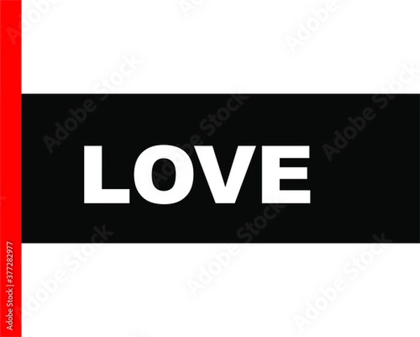 Obraz BLACK BACTOR BANNER LOVE