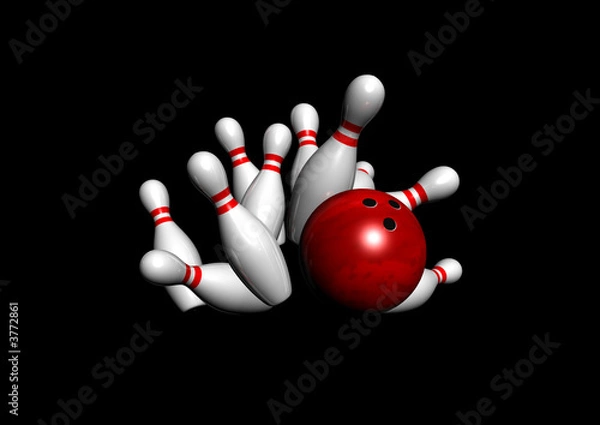 Obraz bowling 3d