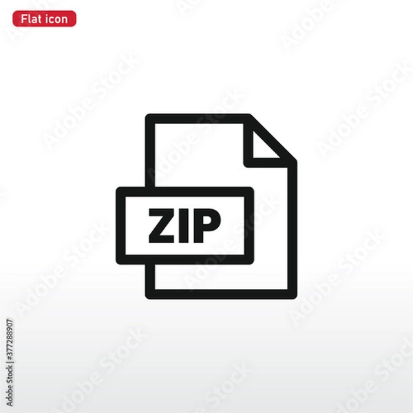 Obraz Zip file icon . ZIP sign