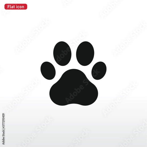 Obraz Paw icon vector . Animal Paw sign