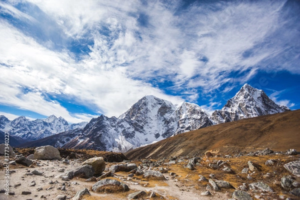 Fototapeta Droga do bazy pod Everestem. Nepal