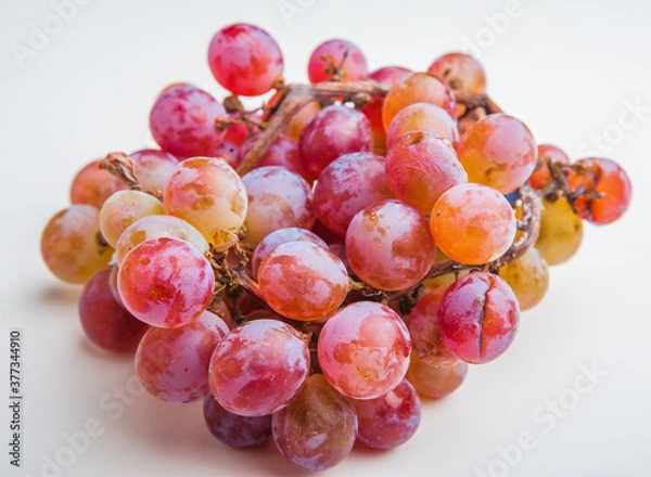 Obraz red grapes isolated on white
