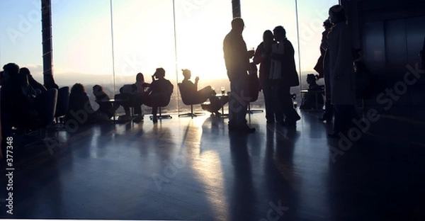 Obraz Silhouetted Bar Scene