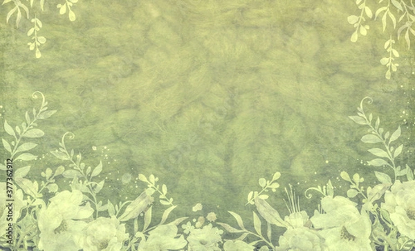 Fototapeta Textured background image with floral element. Very useful design element.