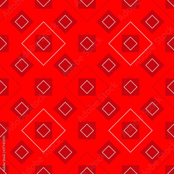 Obraz seamless festive ornament from red squares