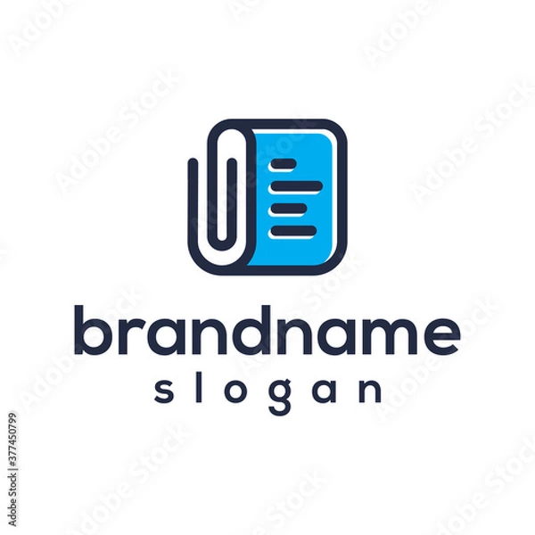 Fototapeta Modern document logo design vector