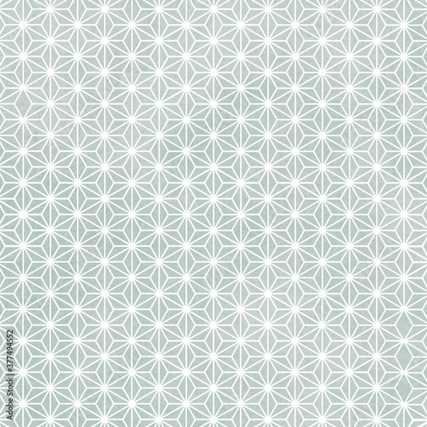 Fototapeta 麻の葉を用いた和柄背景