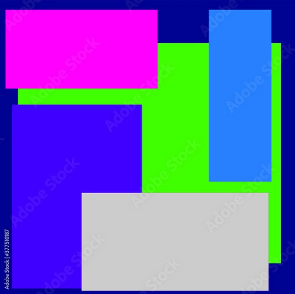 Fototapeta multicolored rectangle on a blue background