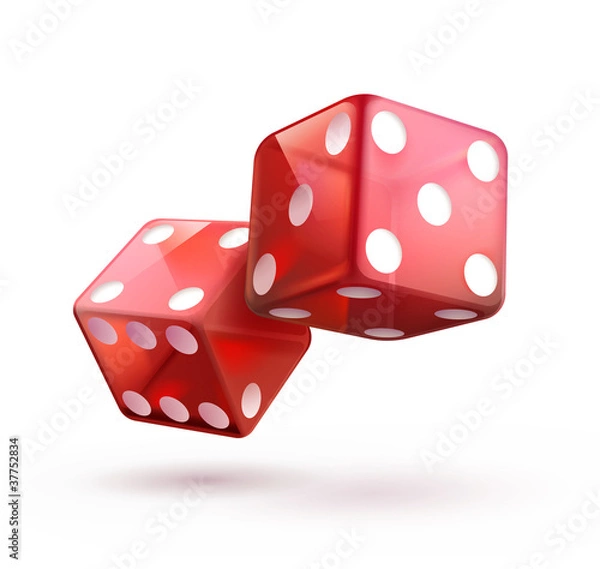 Obraz shiny red dices