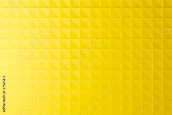 Fototapeta 3d illustration of rows of yellow cube.Set of squares on monocrome background, pattern. Geometry  background