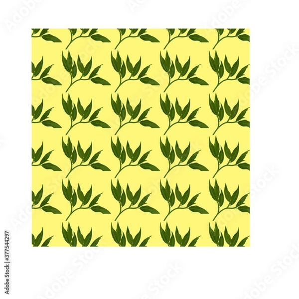 Obraz floral pattern with orange leaves