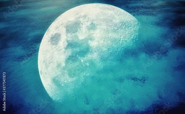 Fototapeta moon and clouds