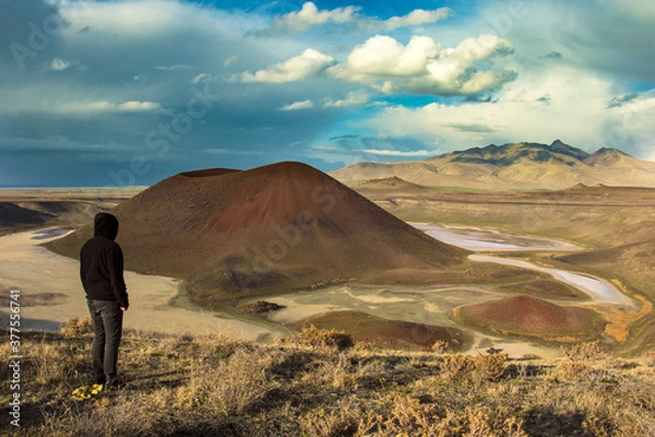 Obraz person in the mountains