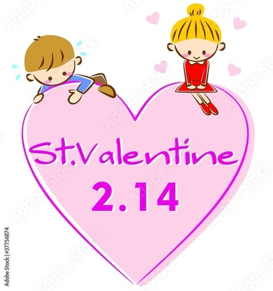 Fototapeta バレンタイン　イラスト