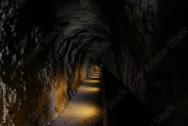 Obraz Tunnel pathway low lighting path