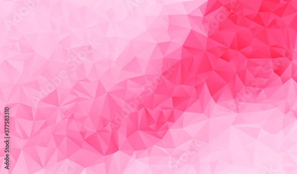 Fototapeta Pink polygonal background. Pink triangle background. Vector illustration.