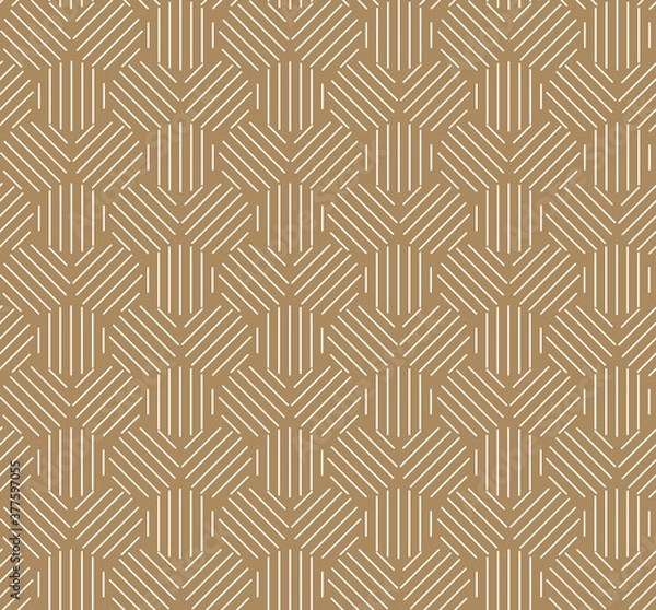 Obraz Lines in a circle with three angles seamless repeat pattern background