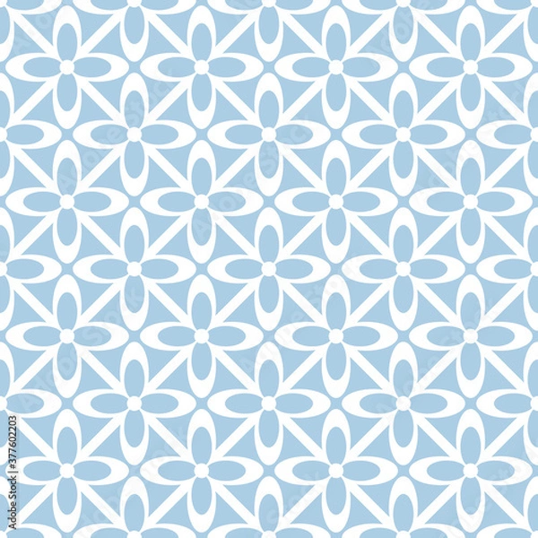 Fototapeta Flower Line Seamless Repeat Pattern Background