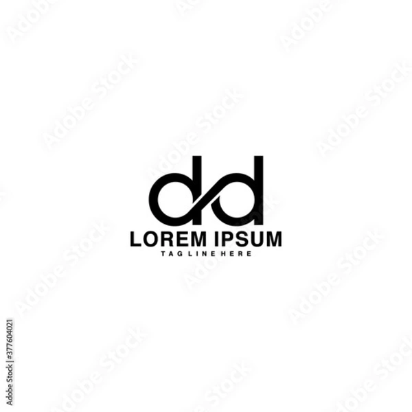 Fototapeta Letters D D joint logo icon vector template.
