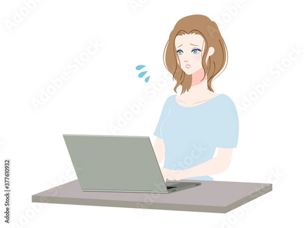 Fototapeta パソコンを使う女性