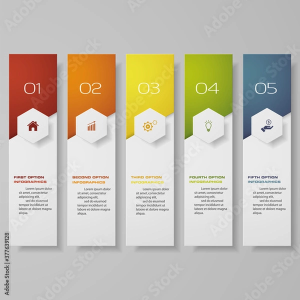 Fototapeta Design clean number banners template. Vector. EPS 10.	